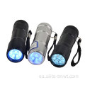 9led 395 nm Linteria UV Luz negra